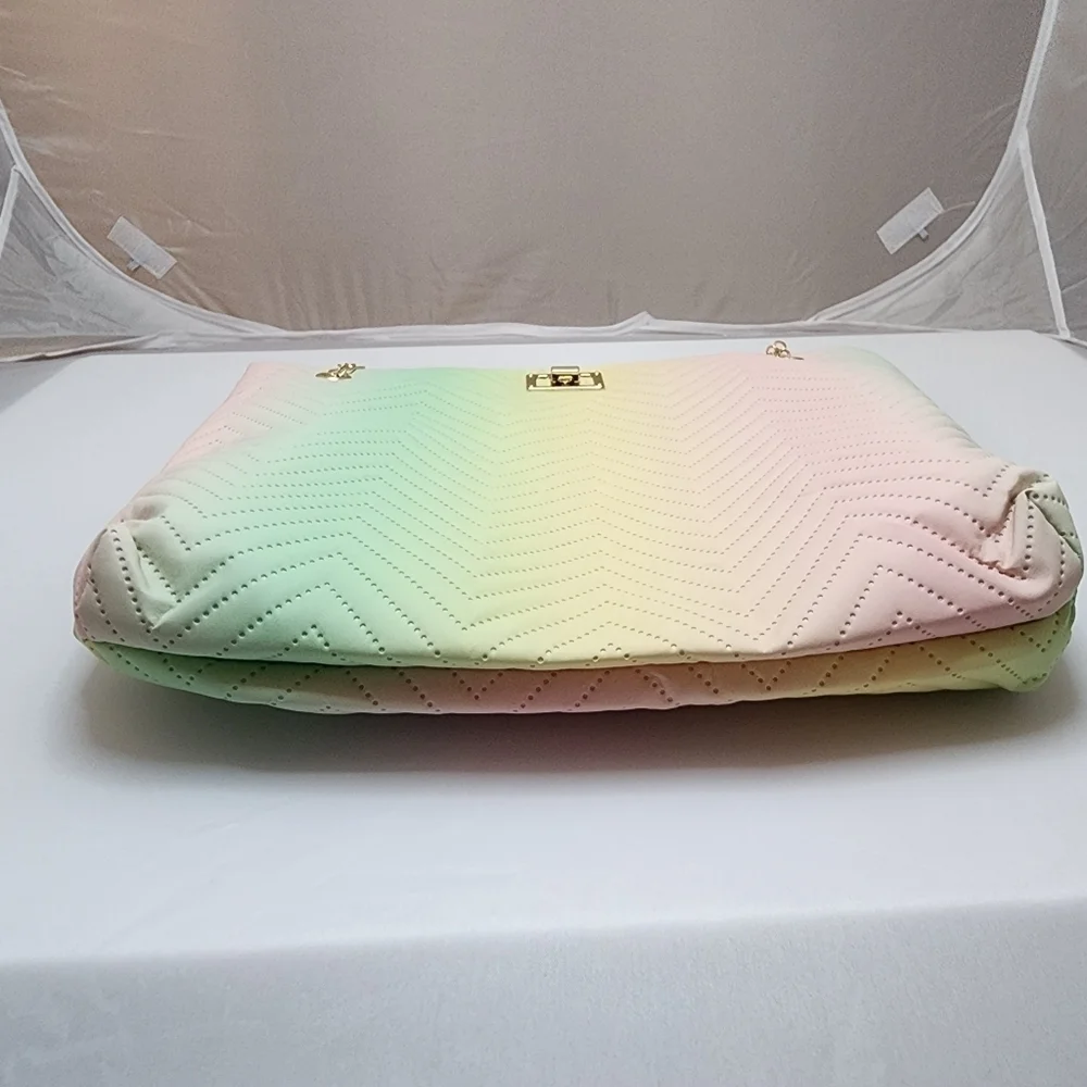 Small Rainbow Quilted Tote